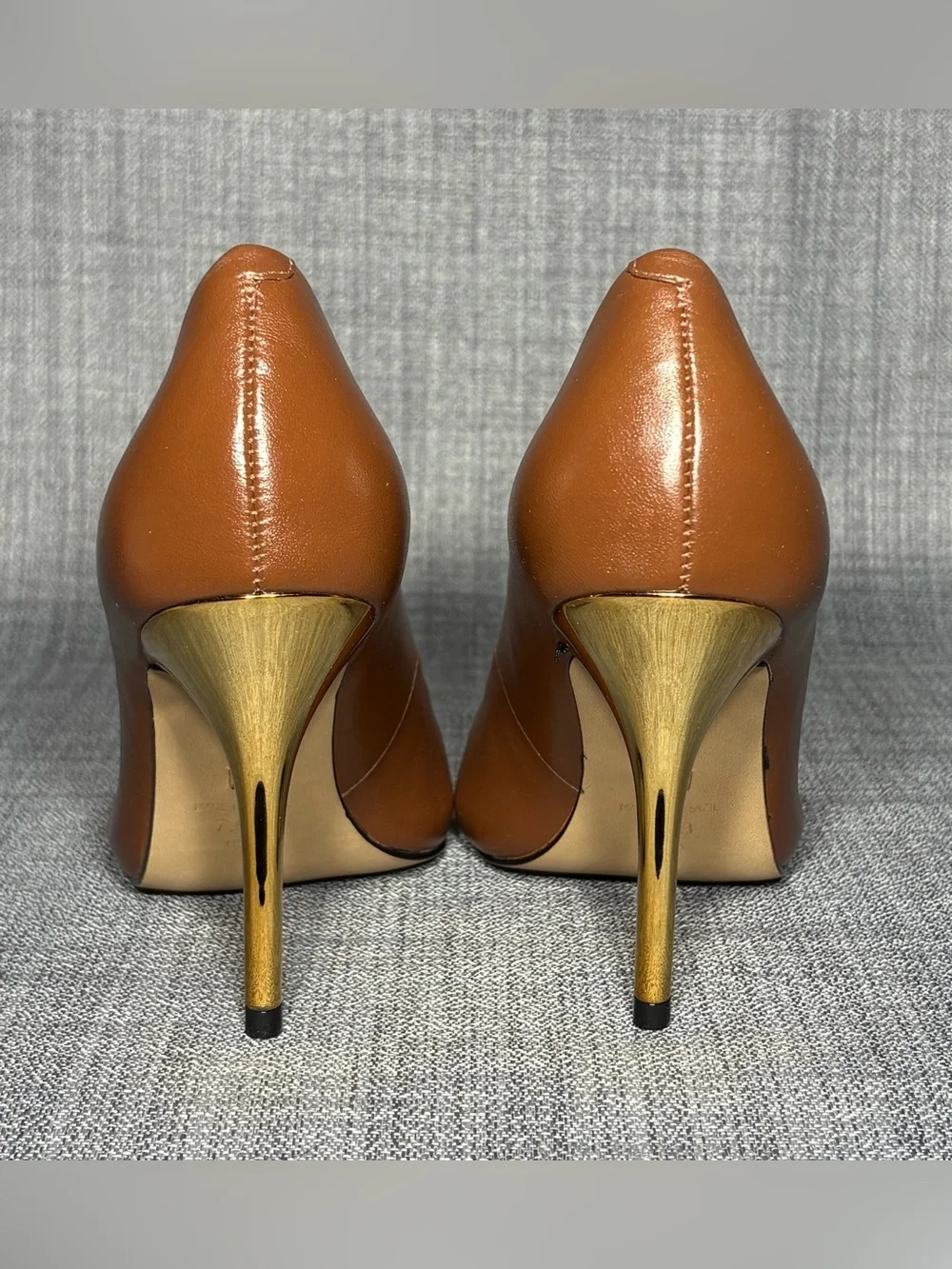 Arezzo Emily High Stiletto Pumps Cocoa Brown Size 7.5B